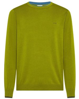 Sun 68 Round-Neck Knitwear - Green