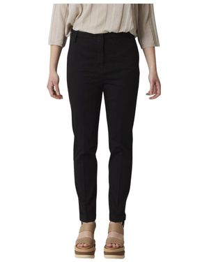 Manila Grace Slim-Fit Trousers - Black