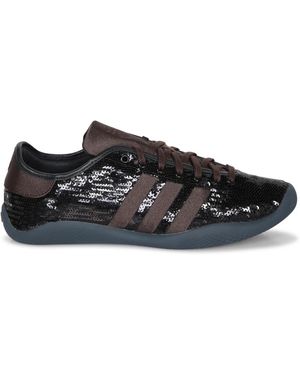 Wales Bonner Schoenen ,Bruin ,Pailletten Bruine Sneakers Stijlvol Paillet Bovenwerk - Zwart