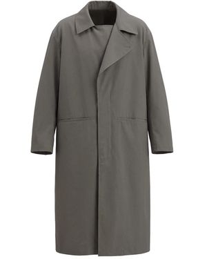 Gucci Jassen ,Grijs ,Nylon Washed Matte Nylon Trenchcoat