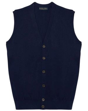 Brooks Brothers Pullover-Weste Mit Knöpfen - Blau
