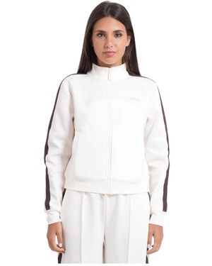 Guess Hoodies & Sweatvesten ,Wit ,Polyester Zip-Through Sweatshirt