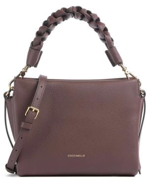 Coccinelle Tassen ,Paars ,Leer Boheme Grana Double