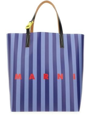 Marni Tribeca Tote Bag - Blau