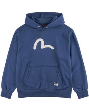 Evisu Seaguall Printed Hoodie - Blau