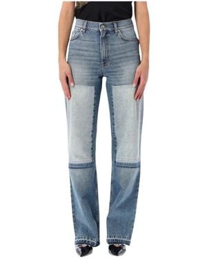 Stella McCartney Jeans Met Rechte Pijpen En Patchwork - Blauw