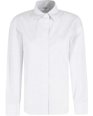 Filippa K Hourglass Nadelstreifenhemd - Weiß