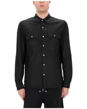 Rick Owens Leather Jackets - Negro