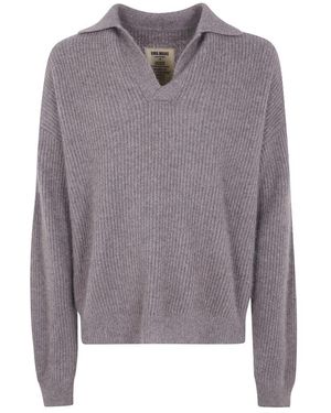 Uma Wang Truien & Vesten ,Bruin ,Round-Neck Truien - Grijs