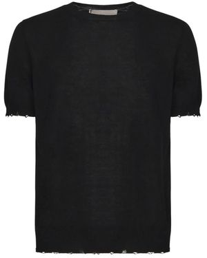 Amaranto Schwarze Baumwoll T-Shirts Und Polos