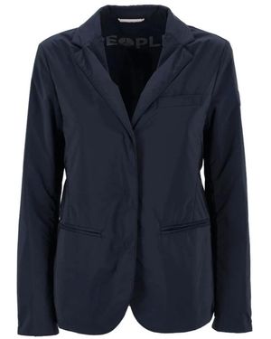 People Of Shibuya Elegante Waterafstotende Jas - Blauw