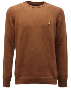 Lyle & Scott Round-Neck Knitwear - Brown