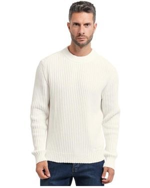 HUGO Rundhals-Pullover - Weiß