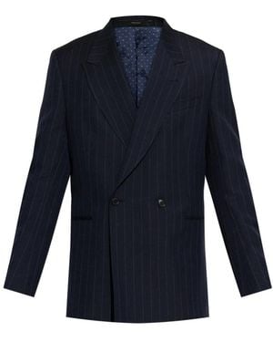 Paul Smith Jassen ,Blauw ,Wol Double-Breasted Pinstripe Blazer