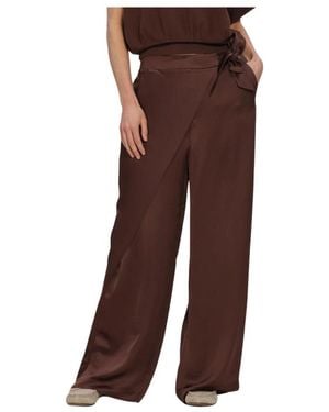 Summum Wide Trousers - Marrón