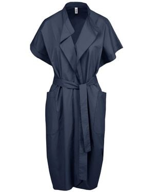 Bomboogie Jurk Met Ruches - Blauw