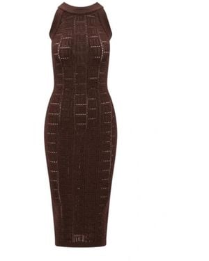 Balmain Knitted Dresses - Brown