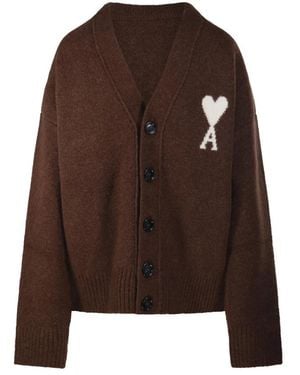 Ami Paris Cardigans - Brown