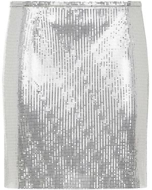 Rabanne Mesh Mini Rok - Grijs