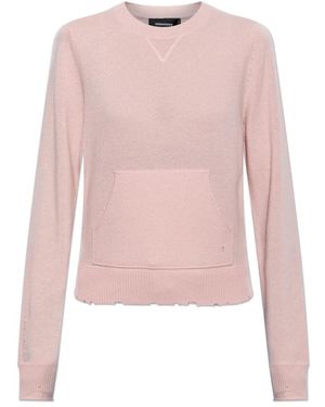 DSquared² Truien & Vesten ,Roze ,Wol Sweater Met Zak