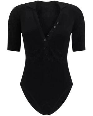 Jacquemus Schwarzes V-Ausschnitt Body