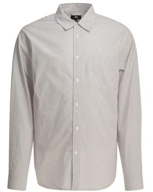 Stussy Overhemden ,Paars ,Katoen Standard Shirt - Grijs