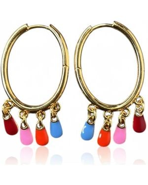 Coccinelle Accessoires ,Veelkleurig ,Oorbellen - Rood