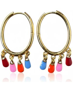 Coccinelle Accessoires ,Veelkleurig ,Oorbellen - Rood