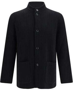 Lardini Jassen ,Zwart ,Wol Woljas - Blauw