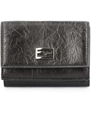 Fendi Mini Trifold Vitello Jamie - Schwarz