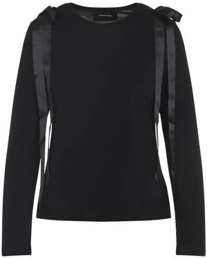 Simone Rocha Schleifenband Schwarzes T-Shirt
