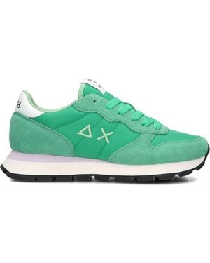 Sun 68 Grüne Nylon Sneakers Für Stilvolle Frühling Und Sommer