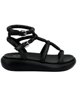 Ash Flat Sandals - Black