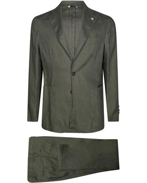 Manuel Ritz Single Breasted Suits - Green