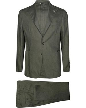 Manuel Ritz Single Breasted Suits - Green