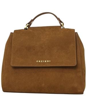 Orciani Tassen ,Bruin ,Leer Stijlvolle Schoudertas
