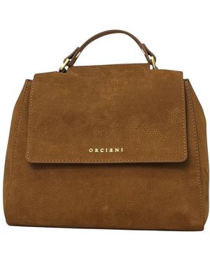 Orciani Stilvolle Schultertasche Aus Nabucco-Leder - Braun