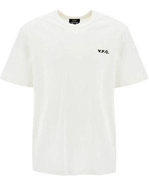 A.P.C. Tops ,Katoen Boxy Petit Vpc T-Shirt - Wit