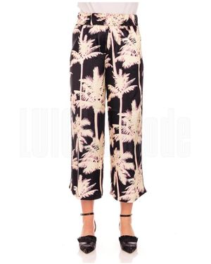 White Sand Cropped Trousers - Multicolour