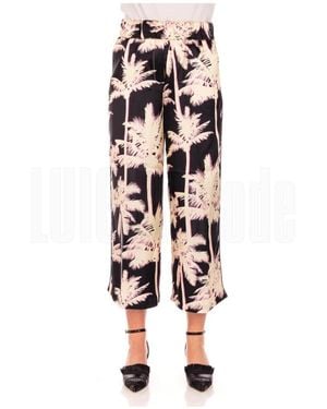 White Sand Cropped Pants - Multicolor