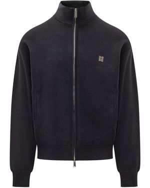 DSquared² Hoodies & Sweatvesten ,Blauw ,Ribbed Zip Cardigan - Zwart