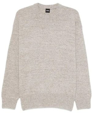 HUGO Round-Neck Knitwear - White