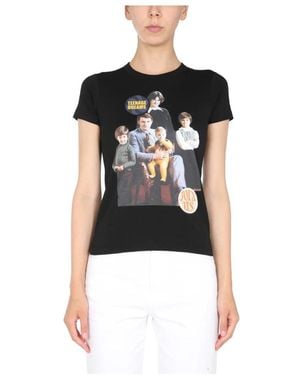 Raf Simons Family Portrait Rundhals-T-Shirt - Schwarz