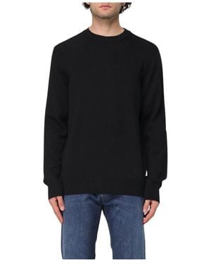 Emporio Armani Baumwollpullover Mit Rundhalsausschnitt - Schwarz