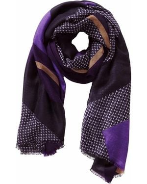 Betty Barclay Sjaal Met Grafische Print En Franjes - Paars