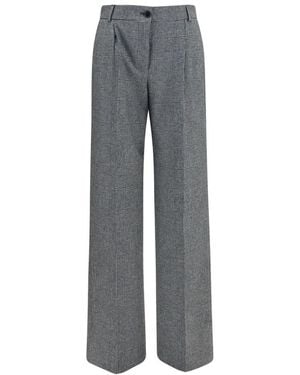 Dolce & Gabbana Wide Trousers - Gris