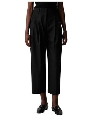 Maison Kitsuné Cropped Hosen - Schwarz