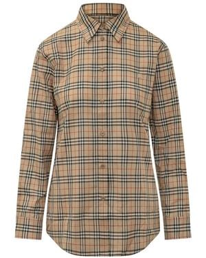 Burberry Overhemden ,Emma Chk Shirt - Naturel