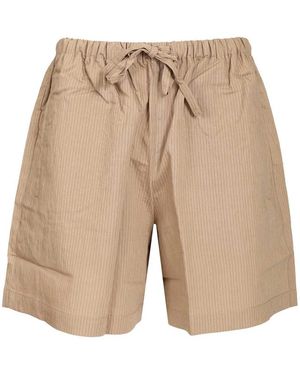 Maison Kitsuné Gestreifte Shorts - Natur