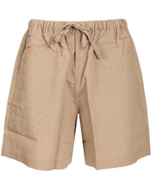 Maison Kitsuné Striped Shorts - Naturel